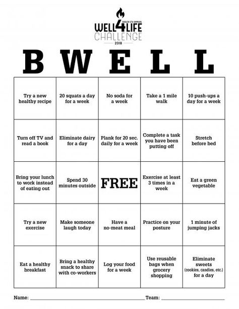 BWELL Wellness Bingo | Sigler Workplace Challenge Ideas, Wellness Bingo Ideas, Workout Bingo Challenge, Wellness Programs At Work, Work Bingo Ideas, Workplace Wellness Challenge, Staff Wellness Challenges, Fitness Bingo Challenge, Work Wellness Challenge Ideas