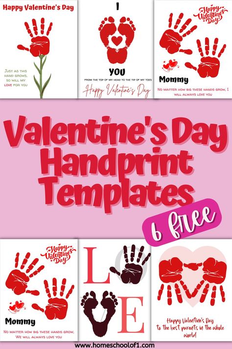 Valentine Handprint Crafts for Preschoolers (8 Free Printables) Valentines Day Crafts For Kids, Toddler Valentine Crafts, Valentines Day Crafts, Easter Crafts For Toddlers, Bug Crafts, Preschool Valentines, Toddler Valentines, Valentine Crafts For Kids, Handprint Craft