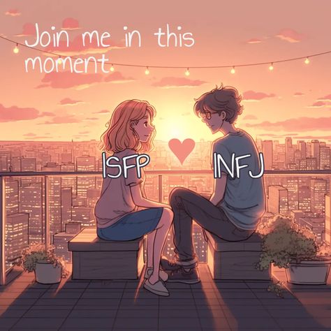 MBTI personality types ISFP and INFJ shipped together (edit) Infj X Isfp Relationships, Isfp And Infj, Isfp X Infj, Isfp Ship, Infj Ships, Isfp Relationships, Mbti Personality Types, Infj Relationships, Theories Of Personality