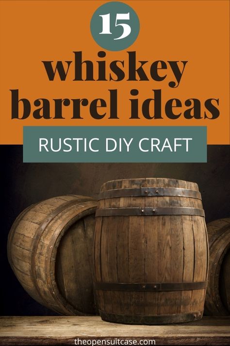 Whiskey Barrel Ideas Diy, Whiskey Barrel Fountain Ideas, Old Whiskey Barrel Ideas, Whiskey Barrel Decorating Ideas, Whiskey Barrels Ideas, Wooden Barrel Ideas, Whiskey Barrel Bar Ideas, Whisky Barrel Ideas, Bourbon Barrel Projects