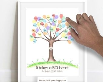 Customized fingerprint trees invitations & art by MeganHStudio Gender Reveal Fingerprint Tree, Baby Shower Tree Fingerprint, Fingerprint Tree Guest Book, Fall Gender Reveal Party, Fingerprint Tree Wedding Guest Book, Fingerprint Tree Guest Book Baby, Baby Shower Fingerprint, Pumpkin Gender Reveal, Thumbprint Tree