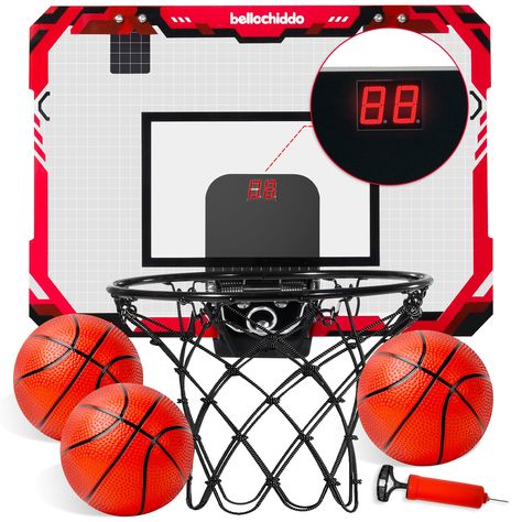 PRICES MAY VARY. [ Electronic Scoring Basketball Hoop ] - This basketball hoop indoor is equipped with an electronic scorer that will help to record scores when you throw the ball into the hoop. [ Indoor Basketball Hoop ] - This indoor basketball hoop with hanging hooks is able to be hung on doors or hangable in any place. Kids can play basketball anywhere. [ Dunkable Basketball Hoop For Kids ] - The kids basketball hoop adopts a separate design with spring action. The hoop can be bent downwards Door Basketball Hoop, Basketball Theme Room, Indoor Basketball Hoop, Boys Game Room, Archery Set, Mini Basketball Hoop, Indoor Basketball, Mini Basketball, Basketball Theme