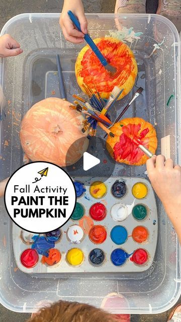 Susie Allison, M. Ed | Busy Toddler on Instagram: "All👏🏻fall👏🏻long
⠀⠀⠀⠀⠀⠀⠀⠀⠀
I started doing this activity with my toddler in 2015. It’s 2024 and we will be painting the pumpkins today. Again. And again. And again.
⠀⠀⠀⠀⠀⠀⠀⠀⠀
Best age? Any age interested!
Best paint? Washable tempera from @discountschoolsupply 
Does it hurt the pumpkins? They’ve never complained.
⠀⠀⠀⠀⠀⠀⠀⠀⠀
Send this to a friend and set up a play date together. You’ll actually get to talk while the kids play this ❤️" Pumpkin Painting Toddler, Ece Activities, Painting Pumpkins, Best Paint, Play Date, Pumpkin Painting, Busy Toddler, Kid Activities, Autumn Activities