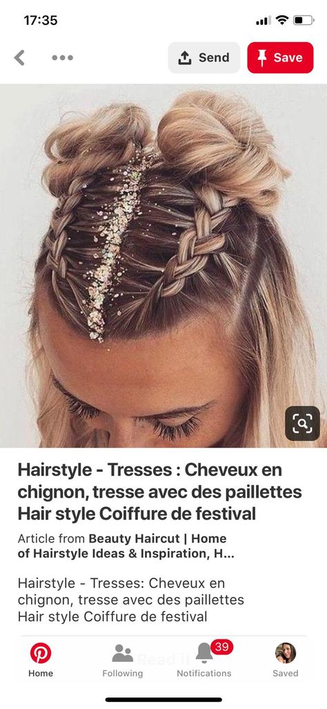 Hen party Inverted Braid, Nye Hairstyles, Smart Hairstyles, Coachella Hair, Weave Hairstyles Braided, Rave Hair, Look Festival, French Braid Hairstyles, Cute Braided Hairstyles