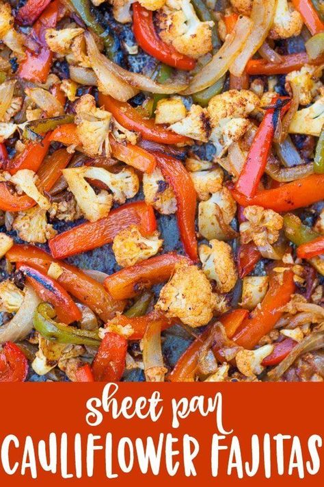 Cauliflower Fajitas, Fajitas Vegetarian, Sheet Pan Cauliflower, Daniel Fast Meal Plan, Vegetarian Fajitas, Vegan Cauliflower Recipes, Nora Cooks, Daniel Fast Recipes, Vegan Mexican Recipes