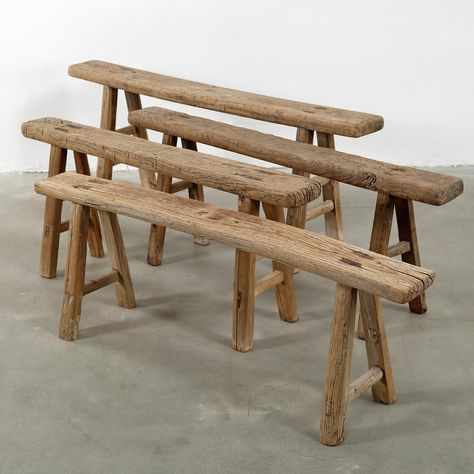 Artissance Vintage Noodle Bench, 55 Inch Long, Weathered Natural Wood Finish (Size & Finish Vary) - 55"W x 5.5"L x 20"H - Bed Bath & Beyond - 32461322 Noodle Bench, Antique Bench, Vintage Bench, Heirloom Furniture, Living Vintage, Indoor Outdoor Furniture, Wood Model, Indoor Bench, Wooden Bench