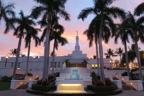 Hawaii Temple Lds, Hawaii Temple Wedding, Hawaii Temple, Lds Temple Pictures, Temple Lds, Temple Pictures, Kona Hawaii, Mormon Temple, Kailua Kona