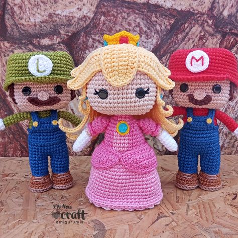 Mario Crochet Pattern, Super Mario Diy, Funko Amigurumi, Super Mario Crochet, Craft Gifts For Kids, Mario Diy, Diy Craft Gifts, Mario Crochet, Disney Crochet Patterns