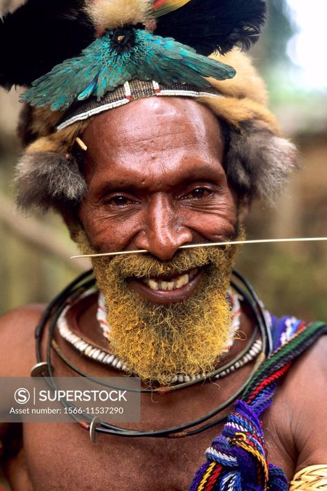 Colorful Huli Wigmen Of Papua New Guinea. New Guinea, Direct Marketing, Septum Piercing, Digital Advertising, Model Release, Papua New Guinea, Detailed Image, Festival Captain Hat, Royalty Free Images