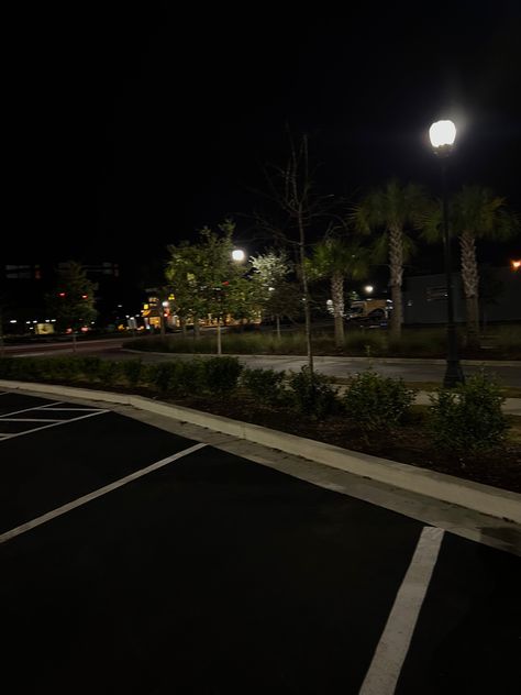 Empty parking lot dark aesthetic Parking Lot At Night Aesthetic, Empty Parking Lot Night Aesthetic, Late Night Photos, Parking Lot At Night, Finding Cinderella, Parking Lot Aesthetic, Night Time Aesthetic, Empty Parking Lot, Low Exposure Aesthetic