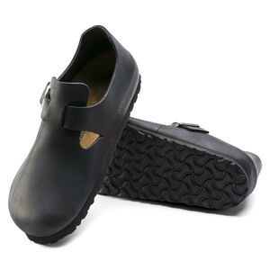 london | BIRKENSTOCK Birkenstock Flip Flops, Birkenstock London, Black Birkenstock, Birkenstock Men, London Shoes, Black Oil, Birkenstock Madrid, Black Leather Shoes, Unisex Shoes