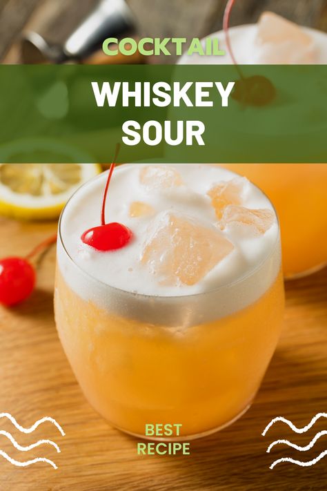 Looking for the perfect whiskey sour recipe? Look no further! This easy cocktail recipe is perfect for any occasion. Whether you're looking to impress your guests or just want a delicious drink to relax with, this whiskey sour recipe is sure to please. Cheers! Easy Cocktail Recipe, Whiskey Sour Recipe, Best Whiskey, Tasty Cocktails, Glass Cocktail Shaker, Popular Cocktails, Easy Cocktail, Good Whiskey, Bar Spoon