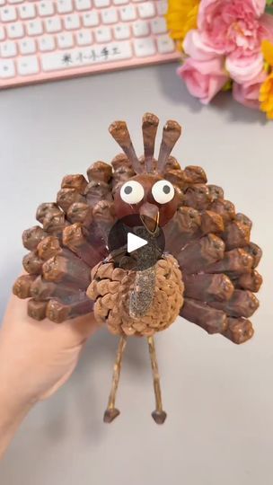 Pine Cone Craft, Pinecone Turkey, Cones Diy, Peacock Crafts, Twig Crafts, Thanksgiving Turkey Craft, Easy Thanksgiving Crafts, Colorful Peacock, Fall Arts And Crafts