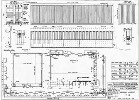 Everything About ISO Cargo Shipping Containers | Residential Shipping Container Primer (RSCP™) Container Drawing, Drawing History, Shipping Container Dimensions, Container House Price, Iso Container, Garage Workshop Plans, Container Shipping, Shipping Container Design, Home Drawing