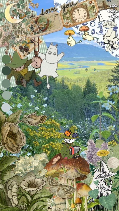 #moomin #moominvalley #moomins #snufkin #wallpaper #nature Moominvalley Background, Moomin Spring Wallpaper, Snufkin Wallpaper Aesthetic, Moomin Autumn Wallpaper, Moominvalley Aesthetic, Moominvalley Wallpaper, Moomin And Snufkin Wallpaper, Moomin Valley Wallpaper, Moomin Background