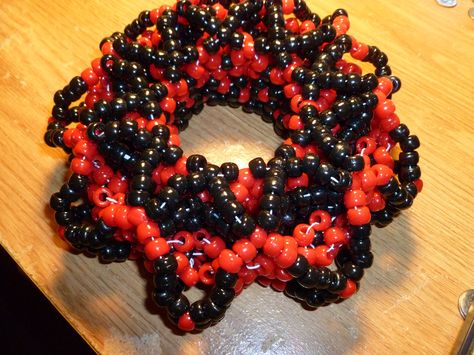 found this on google. 3D kandi cuff black and red. Red And Black Kandi, Kandi Creations, 3d Kandi Cuff, Google 3d, 3d Kandi, Scene Kandi, Kandi Necklace, Kandi Inspo, Kandi Cuffs