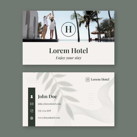 Hotel Visiting Cards Design, Hotel Business Card Design, Hotel Card Design, Hotel Business Card, Menu Design Inspiration, Hotel Business, Hotel Card, Name Card Design, Visiting Card Design