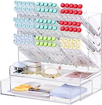 Amazon.com: Acrylic Pen Organizer, Multi-Functional Desk Organizer Pen Holder Stationery, Marker Pen Organizer Storage & Art Supplies for Office, School, Home, Clear : Office Products Paint Brush Organizer, Acrylic Pen Holder, Pen Storage Ideas Organizers, Acrylic Office Decor, Magical Relics, Clear Desk Organizer, Marker Organizer, Dream Art Room, Organization Goals