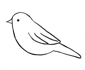 White Bird Tattoo, Drawing Simple Step By Step, Chickadee Drawing, Simple Bird Drawing, Bird Line Drawing, White Bird Tattoos, Bird Outline, Drawing Birds, Collage Project