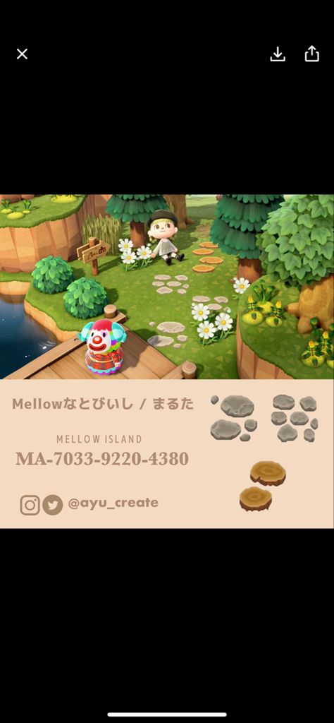 Acnh Tree Stump Code, Acnh Stepping Stone, Wood Stumps, Wood Steps, Tree Stump, Wooden Planks, Animal Crossing, Stepping Stones, Poppies