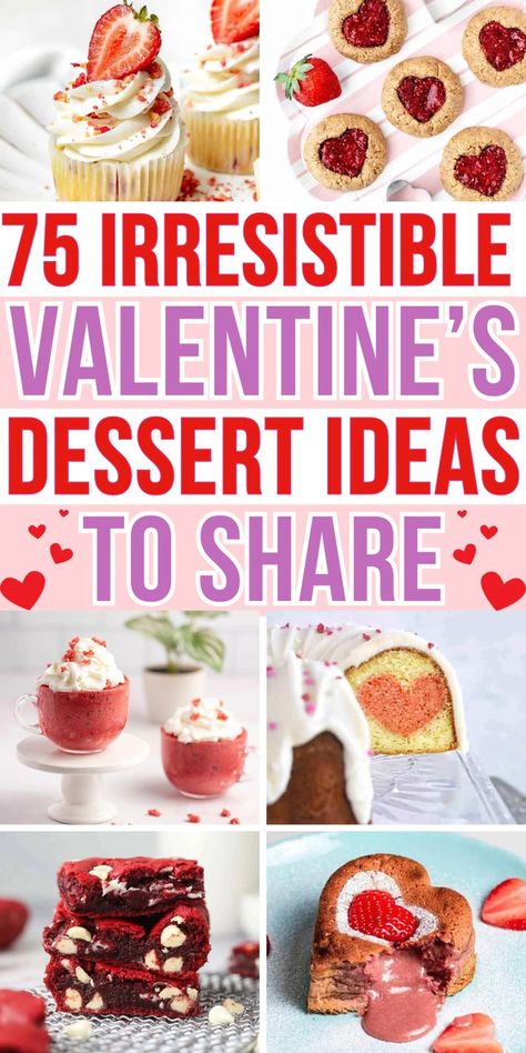 valentines day sweets ideas Valentine Dessert Ideas Easy, Valentines Baking Ideas, Valentines Day Baking Ideas, Food Ideas Desserts, Valentine Food Ideas, Valentines Dessert Ideas, Dessert Ideas For Kids, Valentine Dessert Ideas, Dessert Ideas For A Crowd