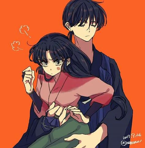 Miroku & Sango Sango X Miroku, Miroku X Sango, Jelsa Fanart, Inuyasha Funny, Inuyasha Love, Seshomaru Y Rin, Inuyasha Fan Art, Inu Yasha, Kagome And Inuyasha