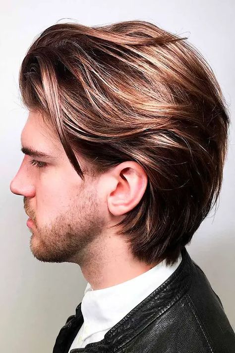 Mens Haircut Long On Top Straight, Medium Hair For Men, Mens Haircut Medium Length, Mens Hairstyles Medium Straight, Perfect Brown Hair, Haircut For Straight Hair, Medium Straight Haircut, Receding Hair, Boys Hairstyles