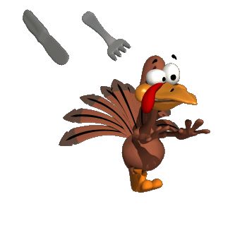 Turkey Gif, Turkey Bird, Turkey Images, Calvin And Hobbes Comics, Fork And Knife, Happy Thanksgiving Turkey, Happy Wednesday Quotes, Special Text, Thanksgiving Images