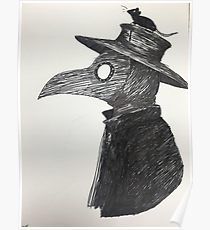 Plague Doctor Drawing, Doctor Painting, Doctor Drawing, Scary Drawings, Creepy Drawings, Mask Drawing, Grunge Art, Posters For Sale, Dark Art Drawings