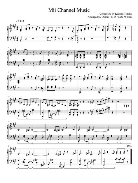 Mii Channel (piano) sheet music for Piano download free in PDF or MIDI Wii Music Piano, Mii Channel, Piano Tutorials Songs, Wii Sports, Sheet Music For Piano, Guitar Sheet Music, Music Guitar, Piano Sheet, Free Sheet Music