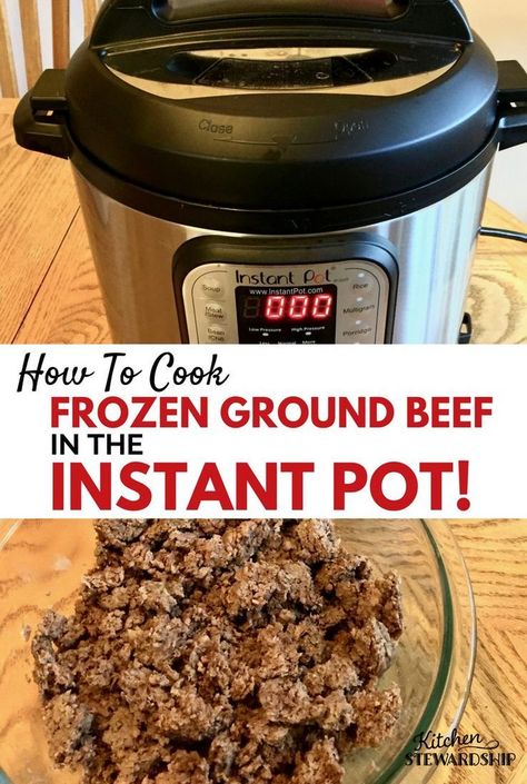 You can cook FROZEN meat in an electric pressure cooker!! Forgot to thaw your frozen ground beef before dinner? Have no fear. Let the Instant Pot do the work of thawing and cooking delicious ground beef for you. Power Pressure Cooker, Pressure Cooking Recipes, Ground Beef Stroganoff, Electric Pressure Cooker Recipes, Cooking Bacon, Frozen Meat, Electric Pressure Cooker, Instant Pot Dinner Recipes, Do The Work