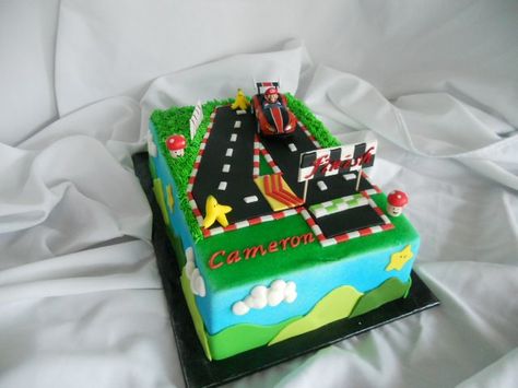 Mario Kart Cake, Super Mario Brothers Birthday, Arcade Party, Mario Kart Party, Super Mario Cake, Dino Cake, Mario Cake, Birthday Sheet Cakes, Mario Bros Party