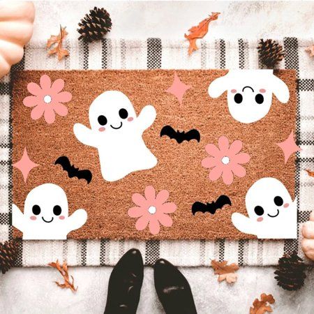 Halloween Welcome Mats, Spooky Doormat, Halloween Mats, Gothic Rug, Craft Toys, Door Mat Diy, Sports Rug, Halloween Bathroom, Funny Welcome Mat