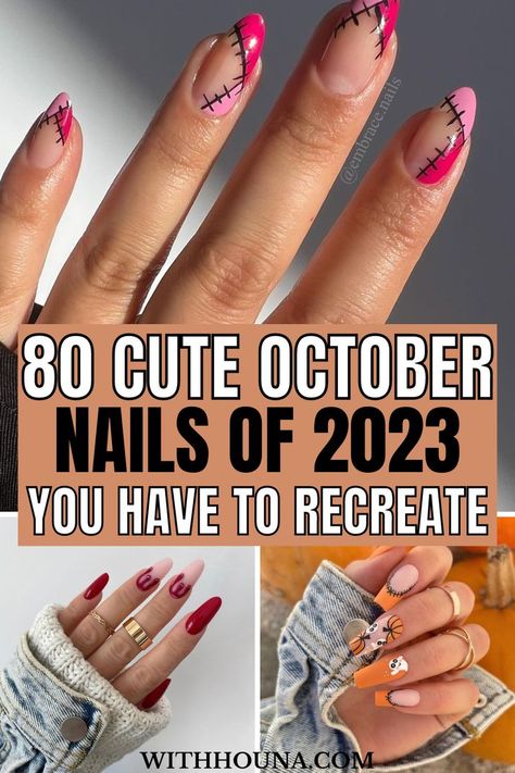 October is finally here and when we say October, we say spooky season. So, it's time for you to upgrade your fall nails to one of these cute October nails of 2023 and take your October nail design to the next level. We've got everything from fall October nails 2023, October nail designs, October nail ideas, October nail colors, cute October nails, October nails short, October nail colors 2023, and so much more. Cute October Nails, Nails Of 2023, October Nail Designs, Scary Halloween Nails Design, Journey Video, Disney Halloween Nails, Pink Stiletto Nails, Pumpkin Spice Nails, Scary Nails