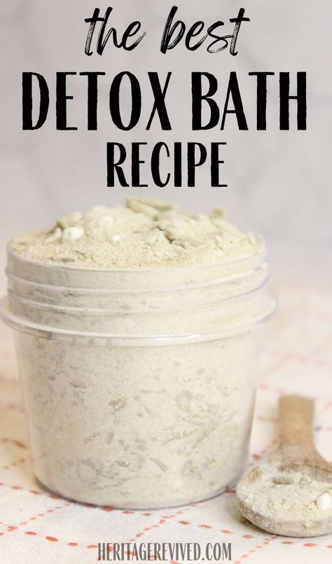 Detox Bath Recipe (with magnesium flakes) - Heritage revived Diy Magnesium Bath Soak, Diy Detox Bath, Magnesium Bath Soak Recipe, Detox Baths For Women, Detox Bath Kids, Bentonite Clay Bath, Foot Detox Soak, Detox Bath Recipe, Detox Baths