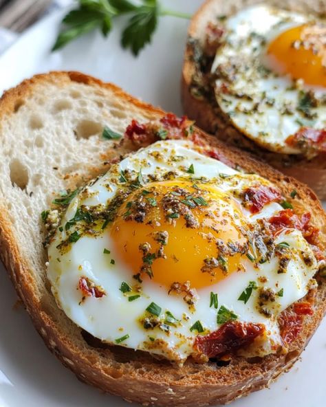 Sun-Dried Tomato Pesto Eggs with Ricotta on Toast – Foodyhealthylife Black Bean Meatballs, Banana Nutella Crepes, Pesto Eggs, Quick And Healthy Breakfast, Sprouted Bread, Blt Salad, Nutella Crepes, Creamy Ranch Dressing, Classic Caesar Salad