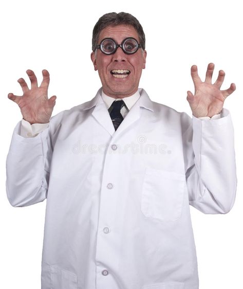 Funny Mad Scientist Crazy Doctor Isolated on White. Funny humor, mad scientist, , #sponsored, #White, #Isolated, #mad, #humor, #Doctor #ad Crazy Doctor, Crazy Scientist, White Lab Coat, White Lab, White Stock, Silly Pictures, Mad Scientist, Funny Humor, Photo Image