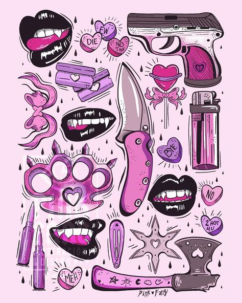 Art Tattoo Design, Pastel Goth Art, Petit Tattoo, Vampire Girl, Goth Tattoo, Tattoo Flash Sheet, Tattoo Stencil Outline, Tattoo Art Drawings, Goth Art