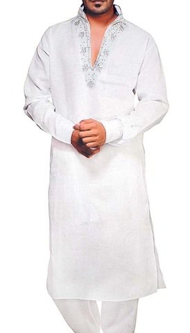 Indian Clothes for Men White Linen Kurta Pyjama V Style Neck | InMonarch Short Kurta For Men, V Style, Men's Kurta, Kurta Men, Mens Kurta Designs, Short Kurta, Mens Kurta, Kurta Pyjama, Kurta Neck Design