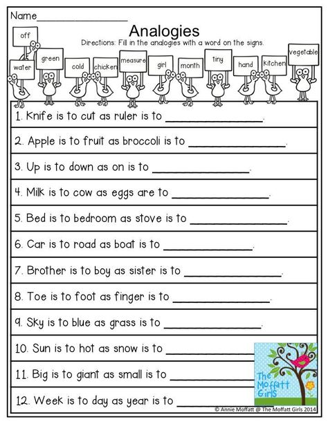 Analogies Worksheet, Analogies Activities, Word Analogies, Speech Therapy Worksheets, 5th Grade Worksheets, Critical Thinking Activities, English Grammar Worksheets, English Worksheets For Kids, English Lessons For Kids