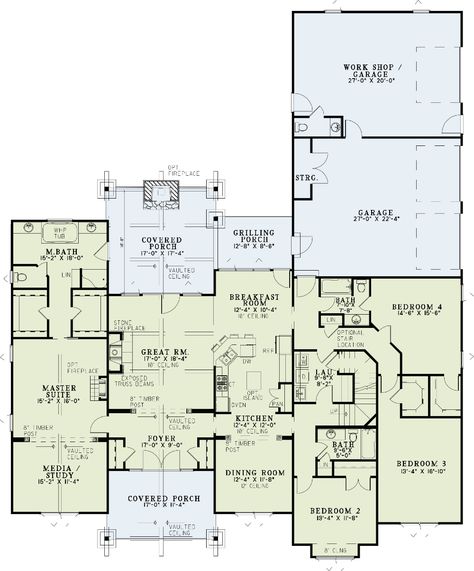 Main Floor Plan Multigenerational House Plans, Multigenerational House, Interior Floor Plan, Craftsman Style House, Craftsman Style House Plans, Farmhouse House, Ranch House Plans, House Plans Farmhouse, Modern Farmhouse Plans