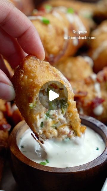 Amanda Rettke on Instagram: "Click the link in my profile for full recipe! #iamhomesteader #homesteadrecipes #jalapenopoppereggrolls  RECIPE: https://iamhomesteader.com/jalapeno-popper-egg-rolls/" Baked Egg Rolls Recipe, Jalapeño Popper Egg Rolls, Egg Roll Wrapper Recipes, Jalapeno Popper Egg Rolls, Jalapeno Rolls, Amanda Rettke, Appetizer Night, Keto Chinese Food, Tailgate Ideas