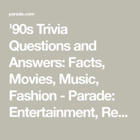 Pop Trivia Questions And Answers, 90s Trivia Questions And Answers, Movie Trivia Questions And Answers, 90s Trivia, Interact Club, Music Trivia Questions, Jeopardy Questions, Entertainment Recipes, Movie Trivia Questions