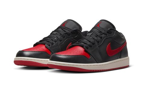 Air Jordan 1 Low "Bred Sail" is Coming Soon Jordan 1 Low Women, Jordan 1 Low Bred, Air Jordan 1 Women, Jordan Model, Nike Air Jordan 1 Low, Jordan 11 Retro Low, Womens Air Jordans, Exclusive Sneakers, Nike Dunk High