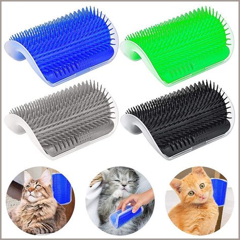 Cat Self Groomer, Cat Brushes 4PACK Cat Slicker Brush Upgraded Cats Grooming Brush Cats Grooming, Slicker Brush, Wall Corner, Cat Skin, Cat Scratchers, Cat Ball, Long Haired Cats, Catnip Toys, Cat Scratching