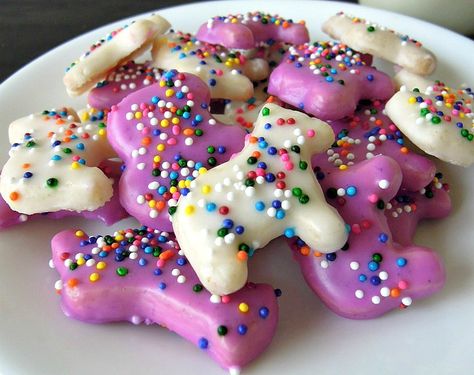 These homemade Circus Animal cookies are not only allergen-friendly but an homage to anyone's childhood. Nondairy milk not included. Circus Animal Cookies, Frosted Animal Crackers, Circus Cookies, Circus Animal Cookie, Soy Free Vegan, Vegan Kids, Circus Animals, Vegan Cream Cheese, Vegan Animals