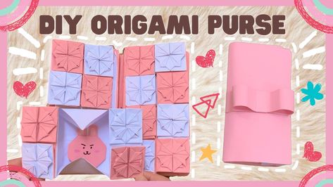 #origami #papercraft #diy Origami Wallet Tutorial, Origami Purse, Origami Wallet, Tutorial Origami, Origami Bag, Cute Origami, Paper Purse, Wallet Tutorial, Purse Tutorial