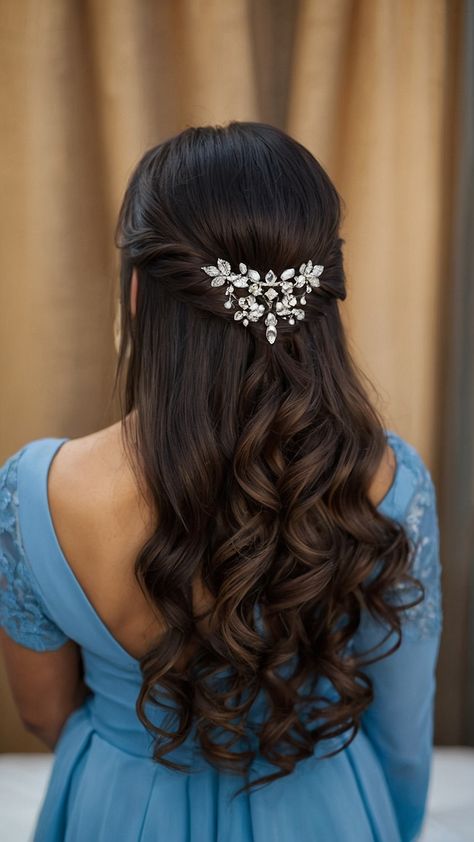 Find inspiration for your bridal look with these stunning half up half down hairstyles Whether you prefer a veil a braid or a headband we've got you covered From fall to medium length hair black to brown hair straight to Indian hair and everything in between there's a style for everyone Perfect for shoulder length hair these styles are versatile and elegant Don't miss out on our top picks for a beautiful bridal hairstyle with a front view Hair Black To Brown, Black To Brown Hair, Brown Hair Straight, Pin Curl, Half Up Half Down Hairstyles, Bridal Hairstyle, Indian Hair, Bridal Hairstyles, Bouncy Curls