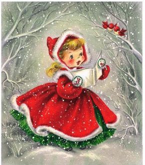 Classic vintage Christmas caroler, printable vintage Christmas cards and images Christmas Images Free, Images Noêl Vintages, Vintage Inspired Christmas, Vintage Christmas Images, Christmas Coasters, Printable Christmas Cards, Cross Stitch Patterns Christmas, Vintage Christmas Cards, Vintage Greeting Cards