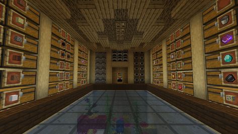 Minecraft Chest Room Ideas, Chest Room Minecraft, Minecraft Storage Room Ideas, Minecraft Storage Room, Mansion Minecraft, Minecraft Storage, Crafting Room, Minecraft Mansion, Minecraft Interior